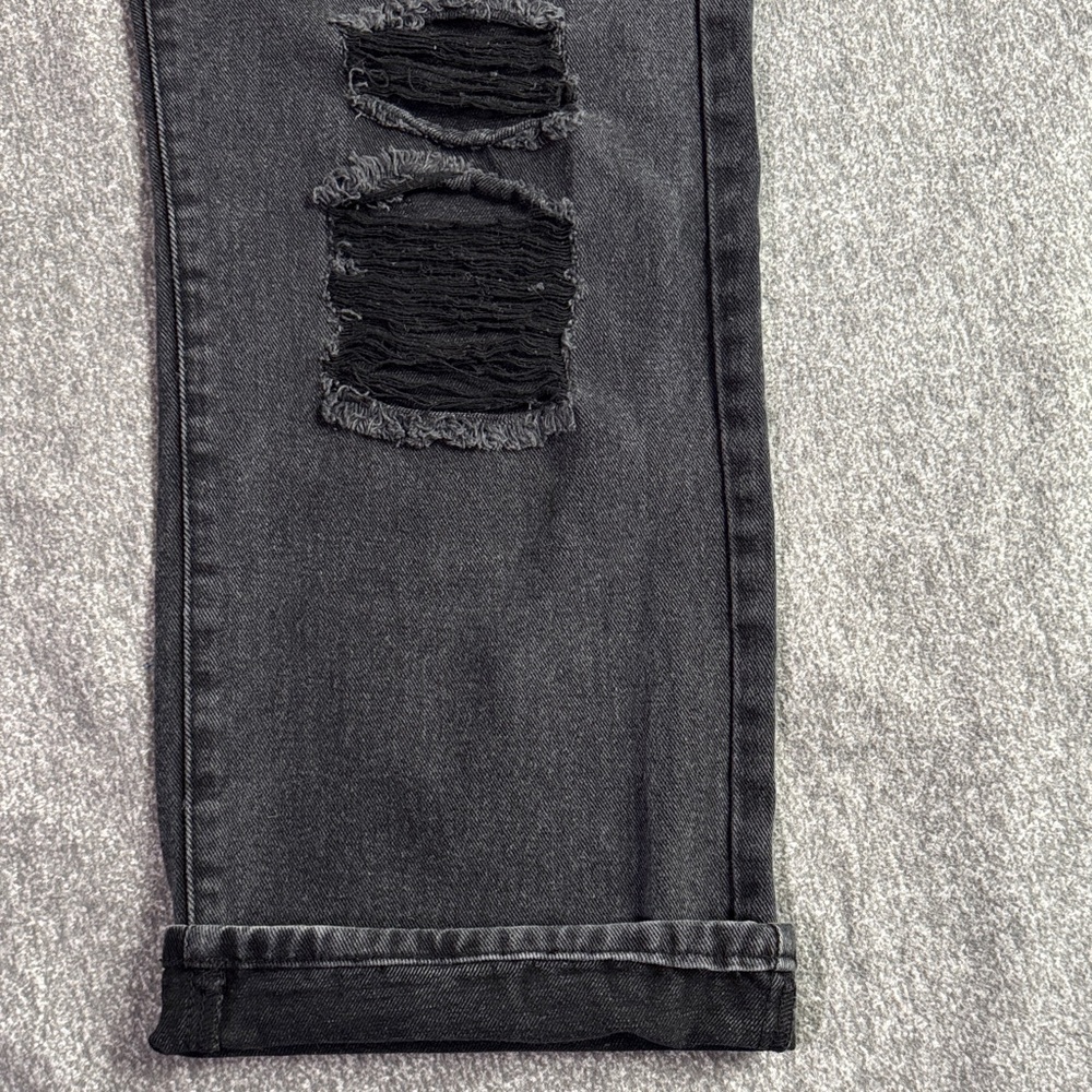 Princess Polly Hammer Wide Leg Baggy Distressed Black Jeans Women’s 8 - Picture 8 of 14